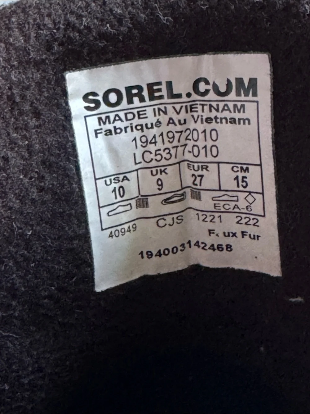 Sorel Little Kids' Black Waterproof Winter Boot